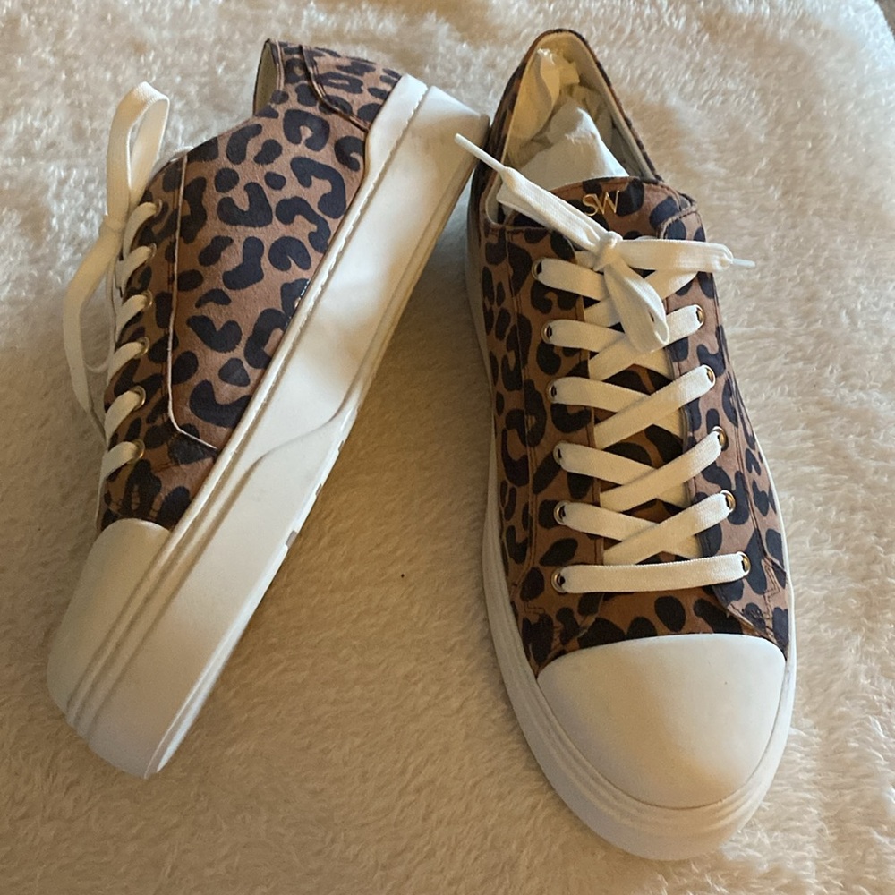 NWT Stuart Weitzman Leopard Tennis shoe- Women’s 12